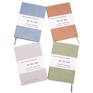 A4A5A6 Linen Fabric Notebook Promotional Hardcover School Journal & Diary with Thermal & Sewing Binding Sizes A5 and A6