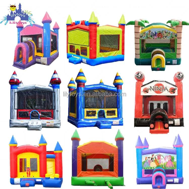 Animal jumper bouncer bouncy jump castle inflatable commercial bounce house for kid party combo with water slide pvc moon air