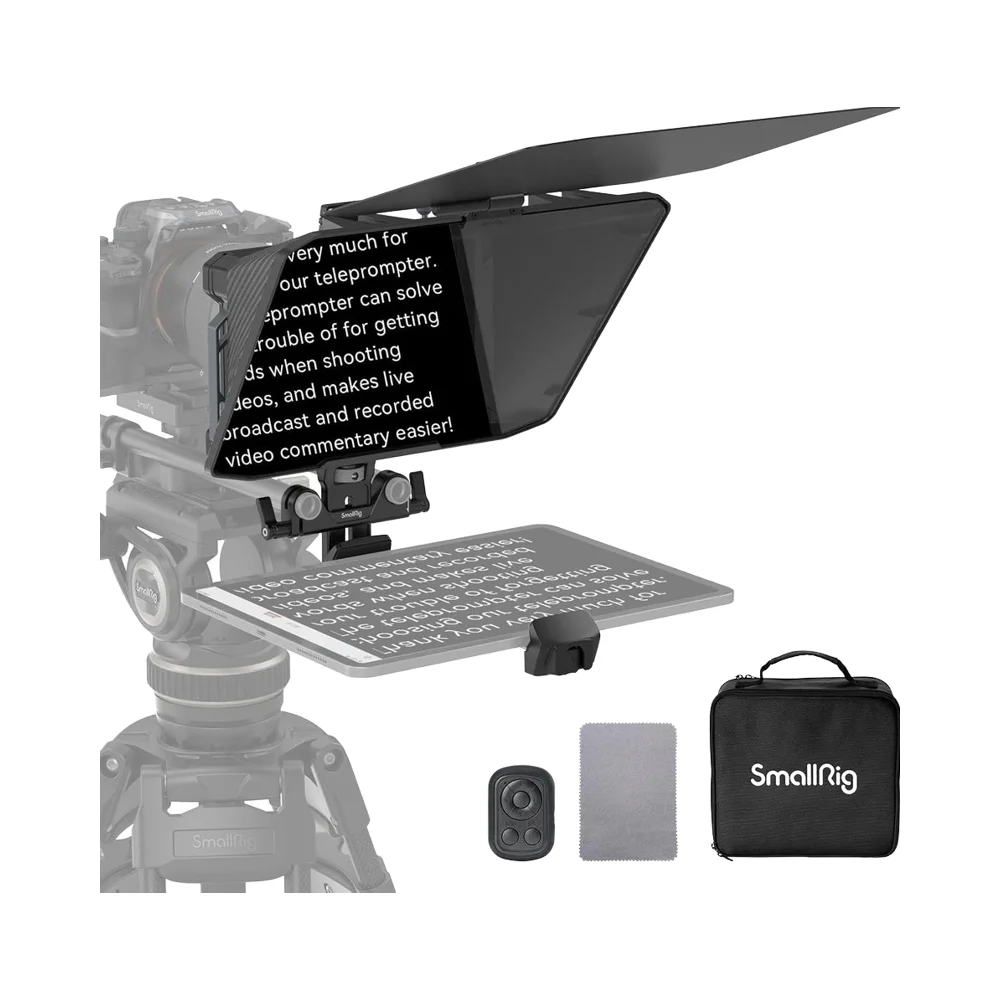 For SMALLRIG 11-inch Teleprompter for iPad Tablet SmallGoGo APP Supports PDF Must Work 15mm LWS Baseplate Mirrorless DSLR