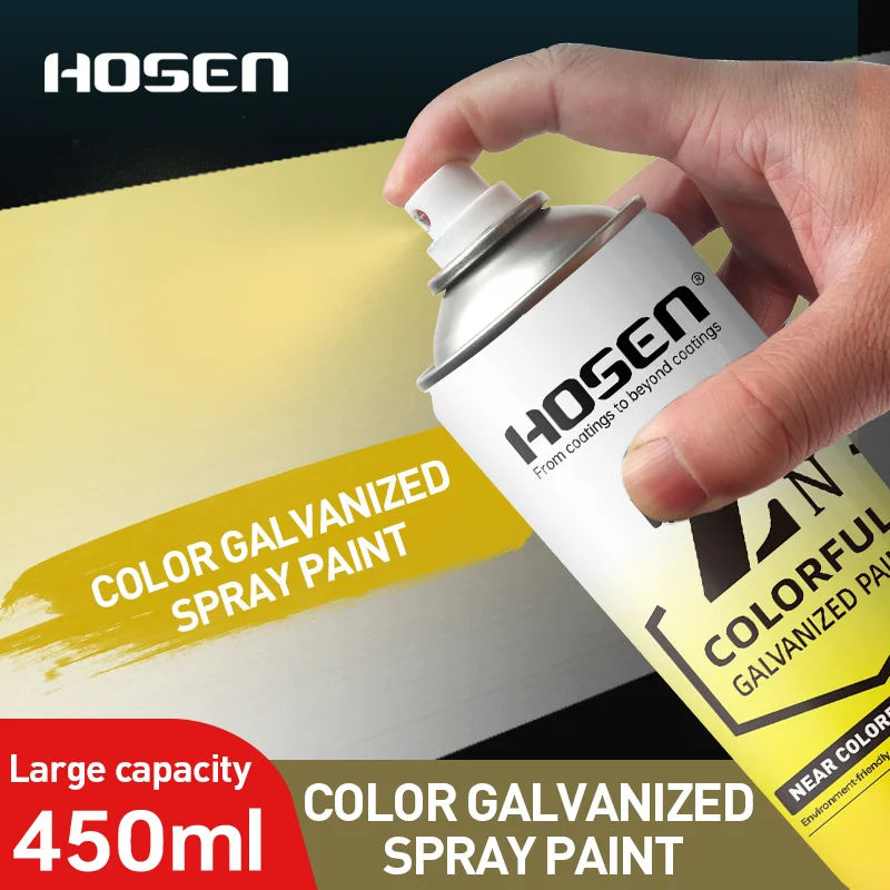 HOSEN  Colorful Gold Galvanizing Spray Paint Aerosol Spray Paint Anti-corrosion Galvanized Coating
