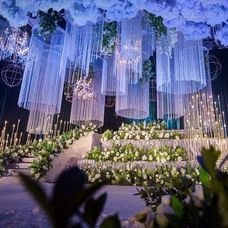 Wedding Decoration Wedding Ceiling Decoration Glitter String Curtains ...