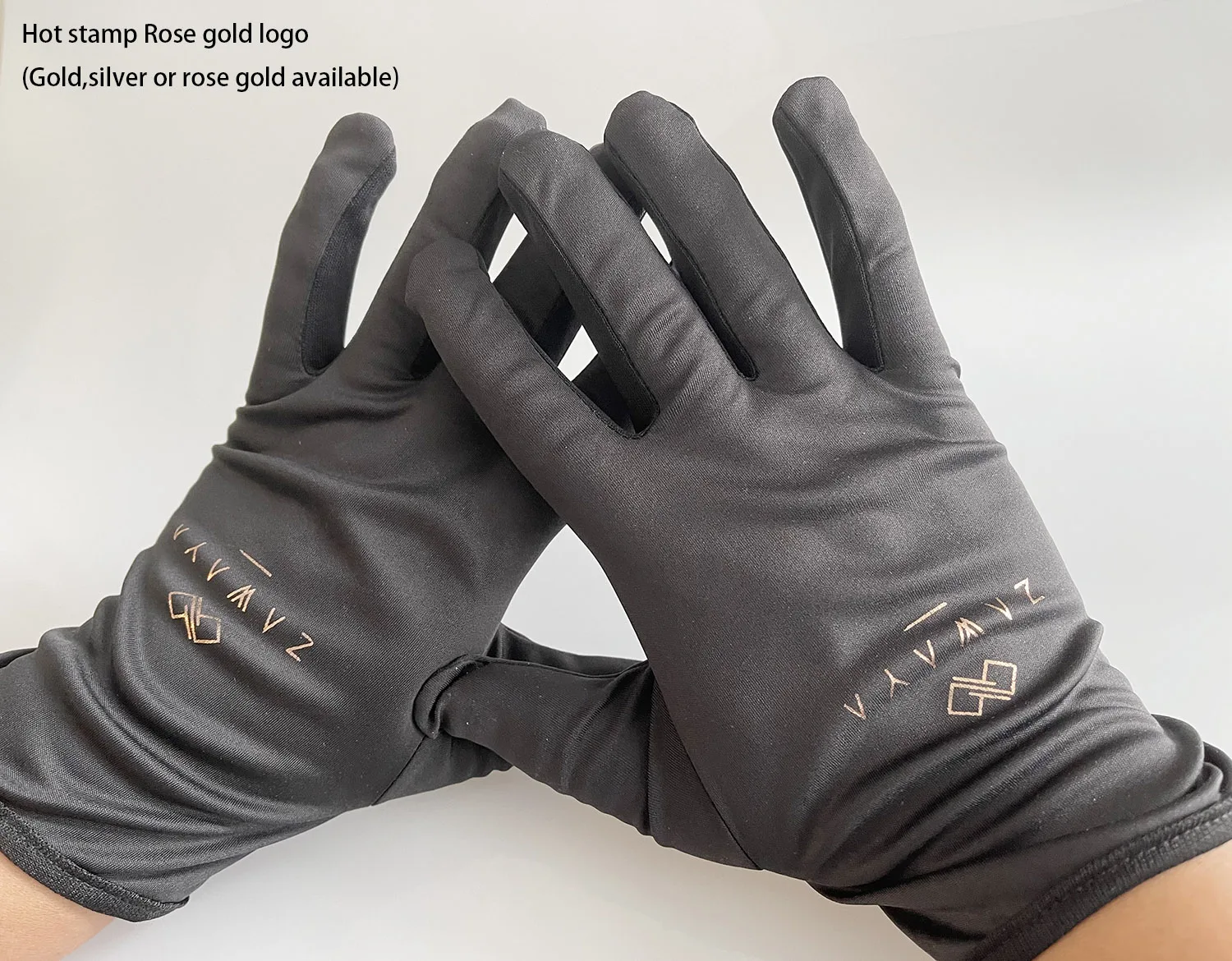 Custom Logo Printed Black Microfiber Jewelry Cleaning Gloves Buy