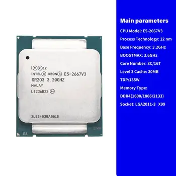 Intel Xeon E5-2667V3 - 8-Core Gaming Processor for Desktop