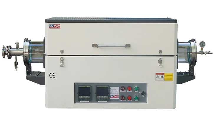 
 Две зоны нагрева 1200 градусов Трубчатая Печь  