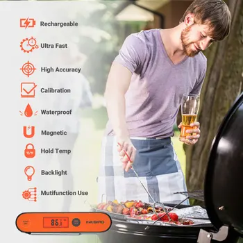 Magnetic Convenient Fast Precise Digital Food Thermometer Battery Operated  Grill Thermometer Calibration Kitchen Accessories - AliExpress