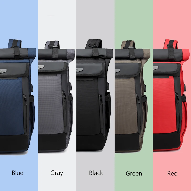 Ozuko 9066 Men's Trendy USB Backpack Multifunction Smart Travel Bag Fashion Commuting College Business Use Stylish Laptop