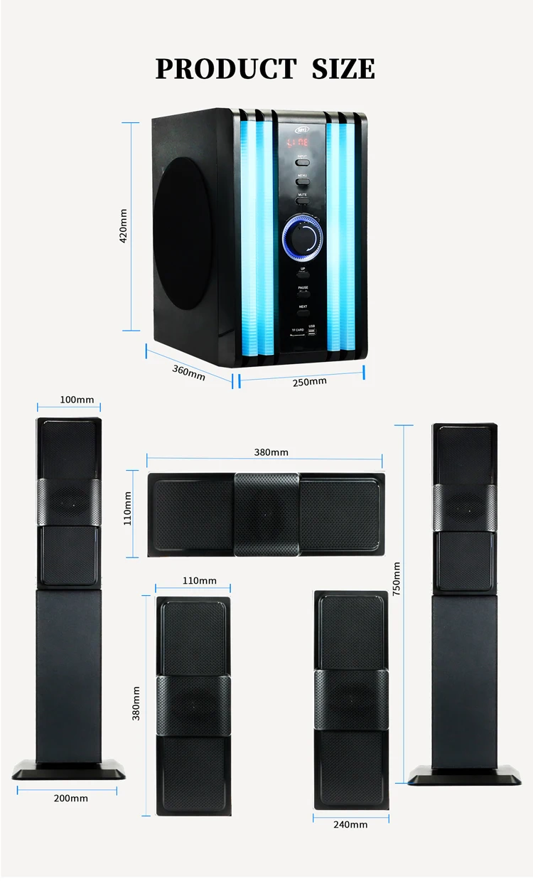Cheap Price Hi Fi Vofull Woofer Speaker Tower Surround Sound Bass In