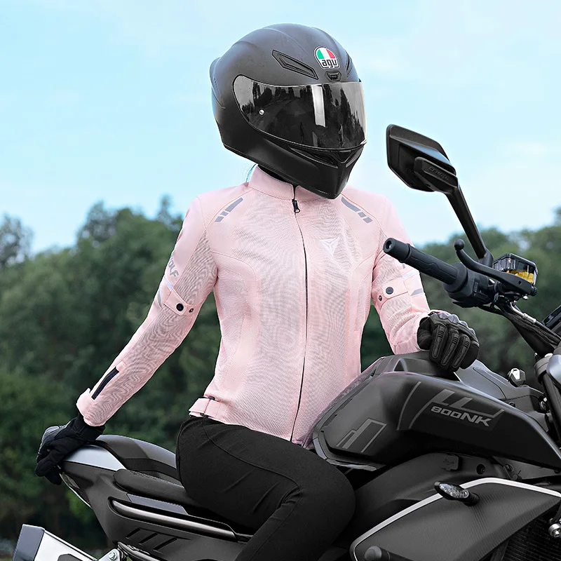 Breathable Summer Motorcycle Jacket for Women with Armor