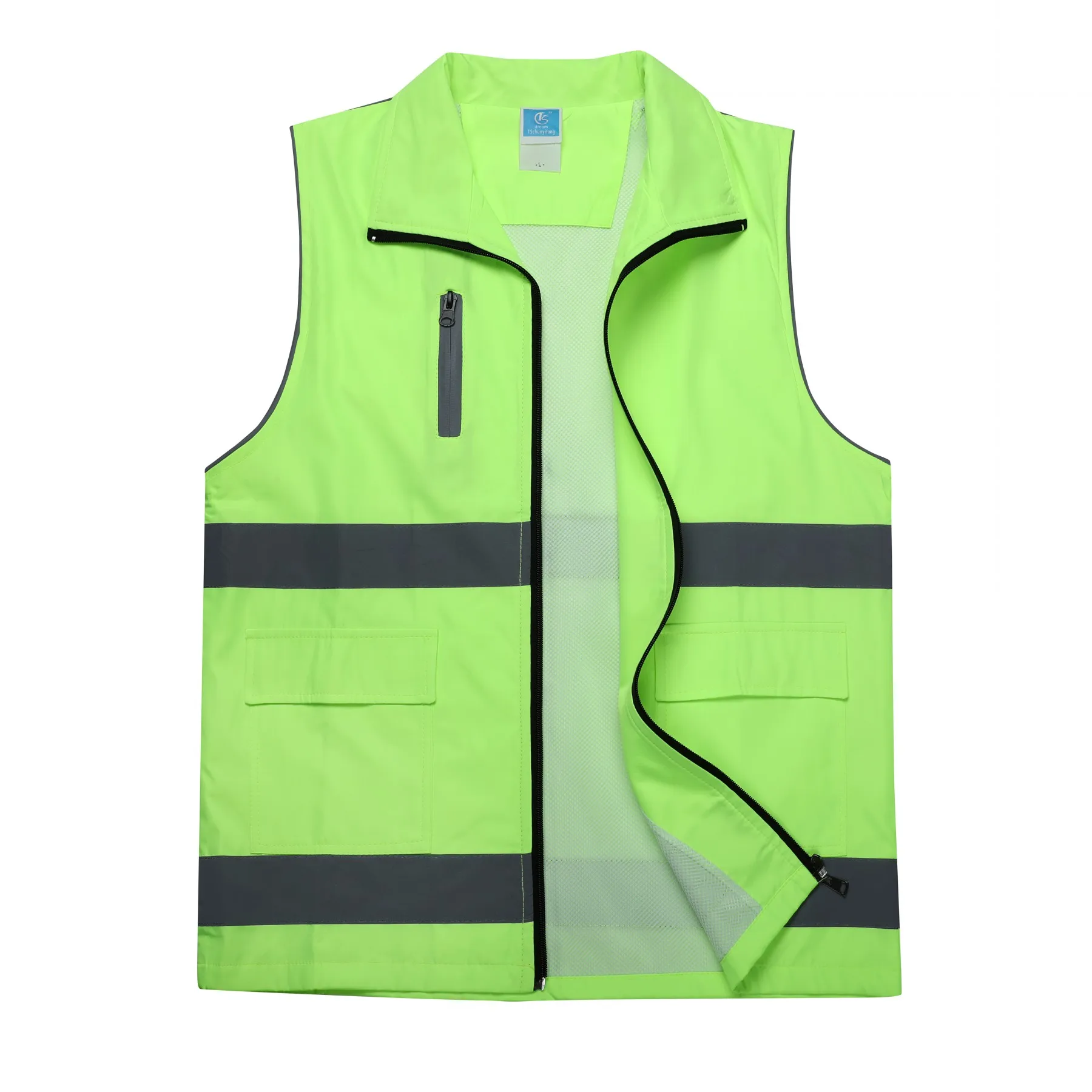 Personal Custom Reflective Strips Safety Vest Plus Size Work Vest 100