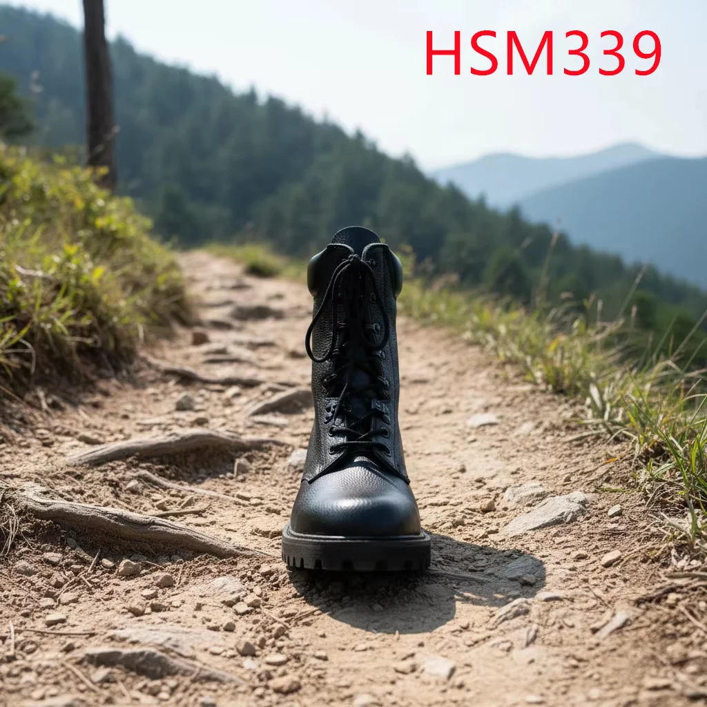 ZYF,Elite Mission Training Full Embossed Leather Combat Gear Boots Camping Trips Hard Wear Rubber Sole Patrol Boots HSM339