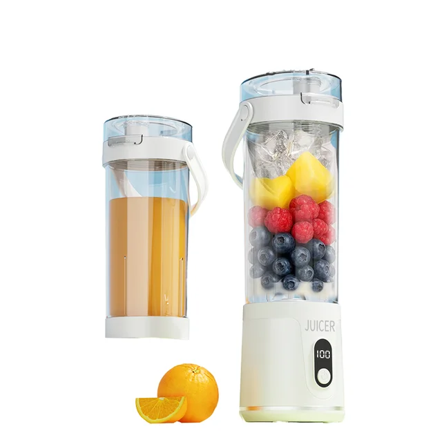 Electric Fruit Juice Maker 650ML Blender Summer Smoothie Blending Rechargeable Mini USB Mixer Personal Portable Blender