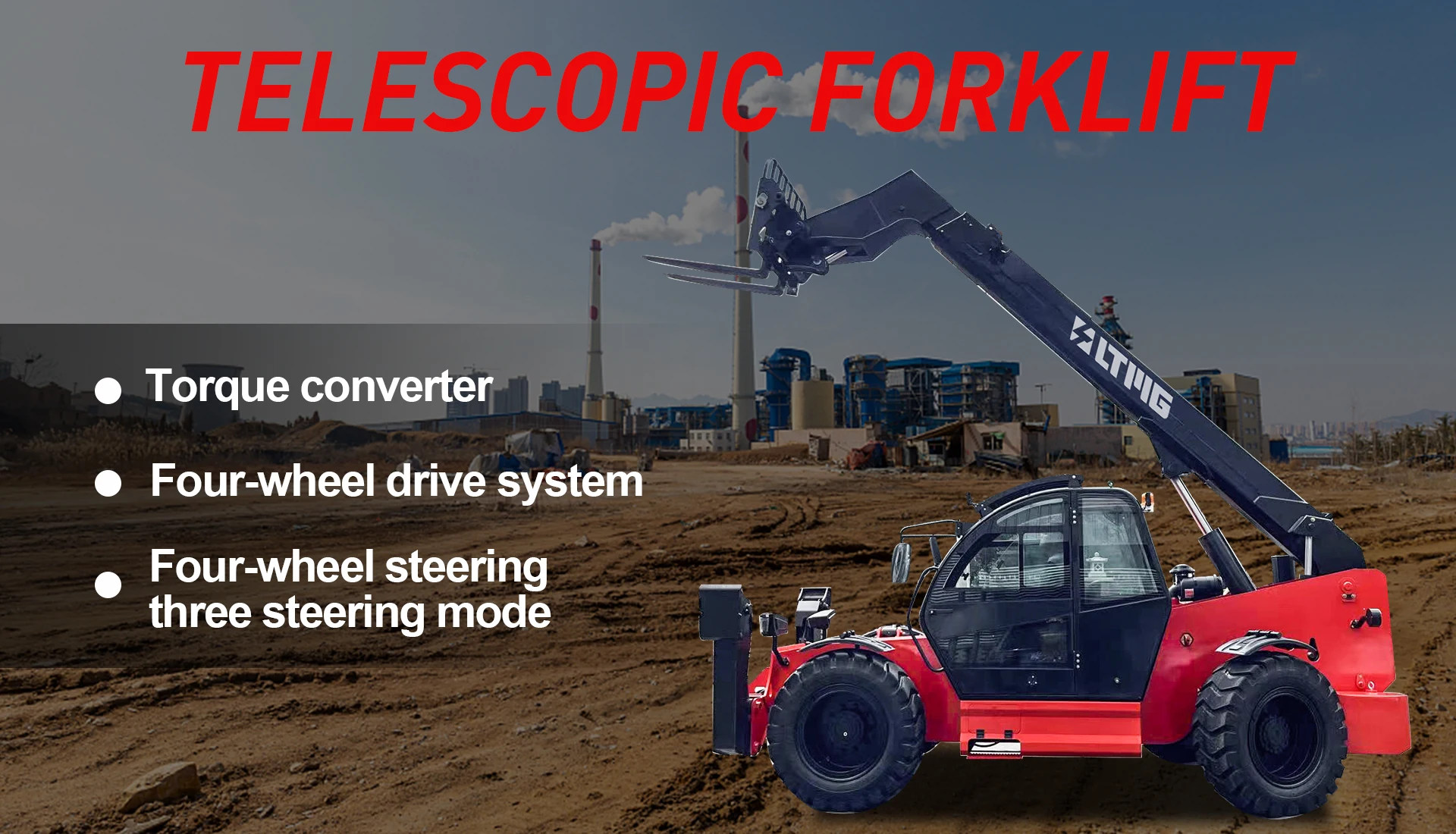 Telescopic Boom Crane Telehandler 5 Ton 5000kg 17m Telescopic Forklift ...