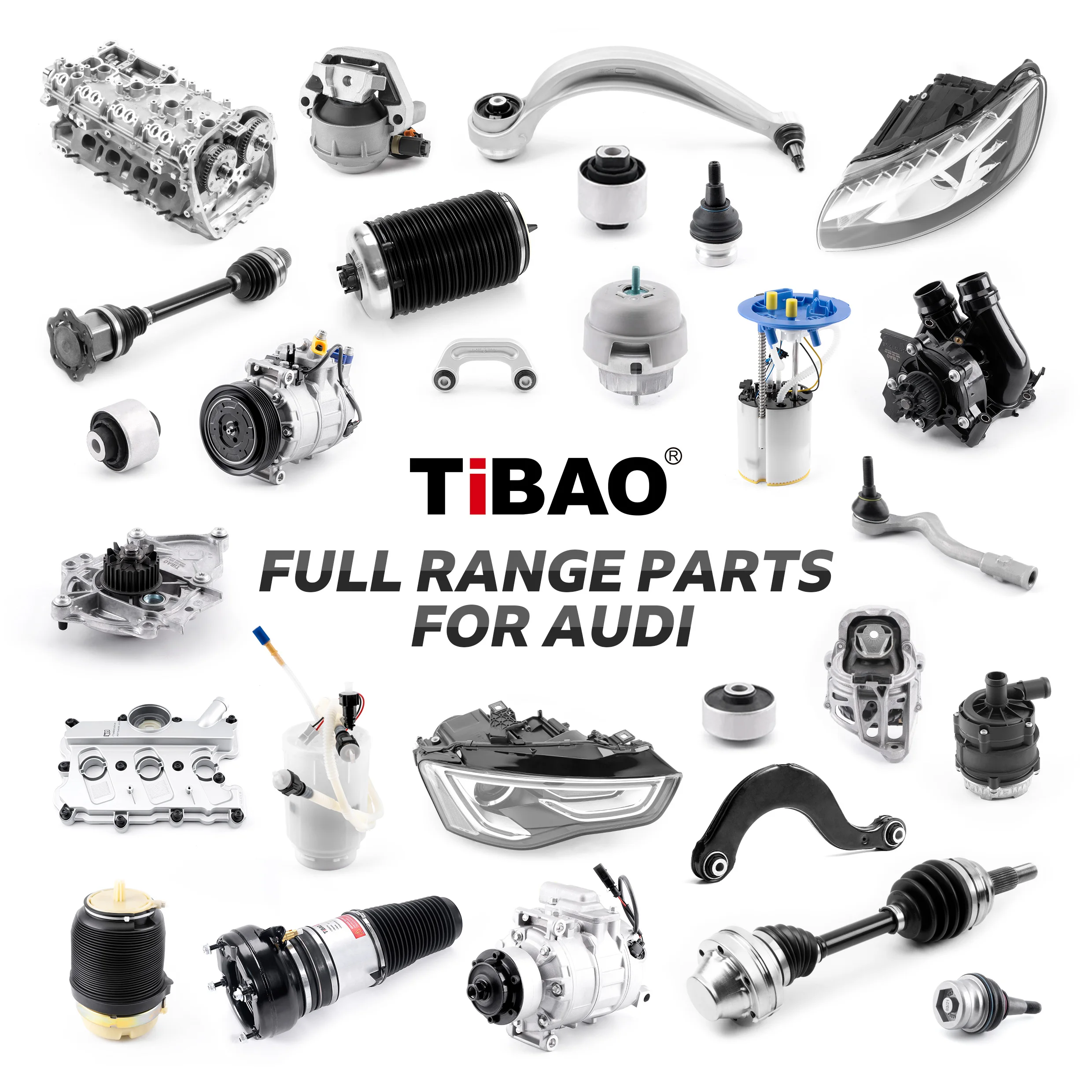 For TiBAO New Auto Front Axle Suspension Shock Absorber for Mercedes-Benz C-CLASS W204 Models 2043200130 & 2043203330 204 323 12