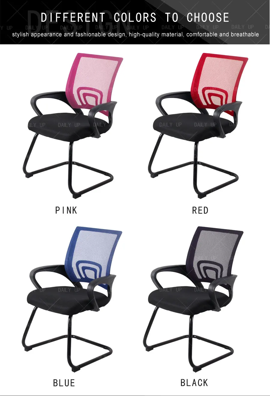 Adjustable Mesh Swivel Office Chair Arms Executive Office Chair