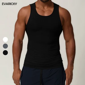Evaricky Men's High Quality Breathable Lightweight Sleeveless Tank Top for Exercise Sports Running Workout Gym Custom