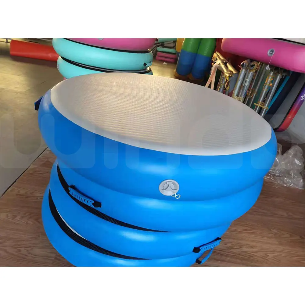 DWF Drop Stitch AirSpot Inflatable Bouncy Round Air Track Gymnastics Circle Air Spot Set