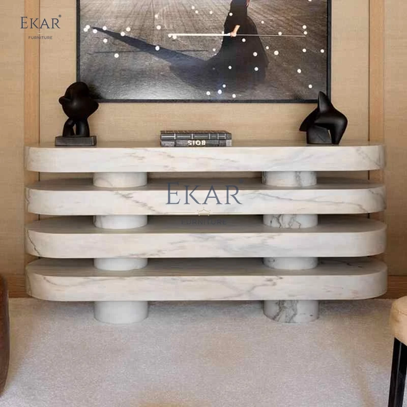 product modern marble top console suitable for home hospital apartment dining room or living room use-60