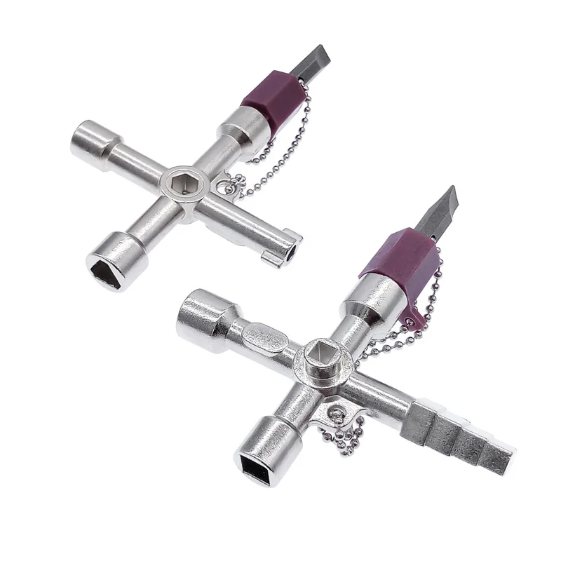 Electric Box Key 10-in-1 Triangle Key Wrench Multifunction Electric Control Box Triangle Key Wrench / Elevator Door Valve Cross Ratchet Wrench Buy Cheaply On Gas Box Key - Foto 5