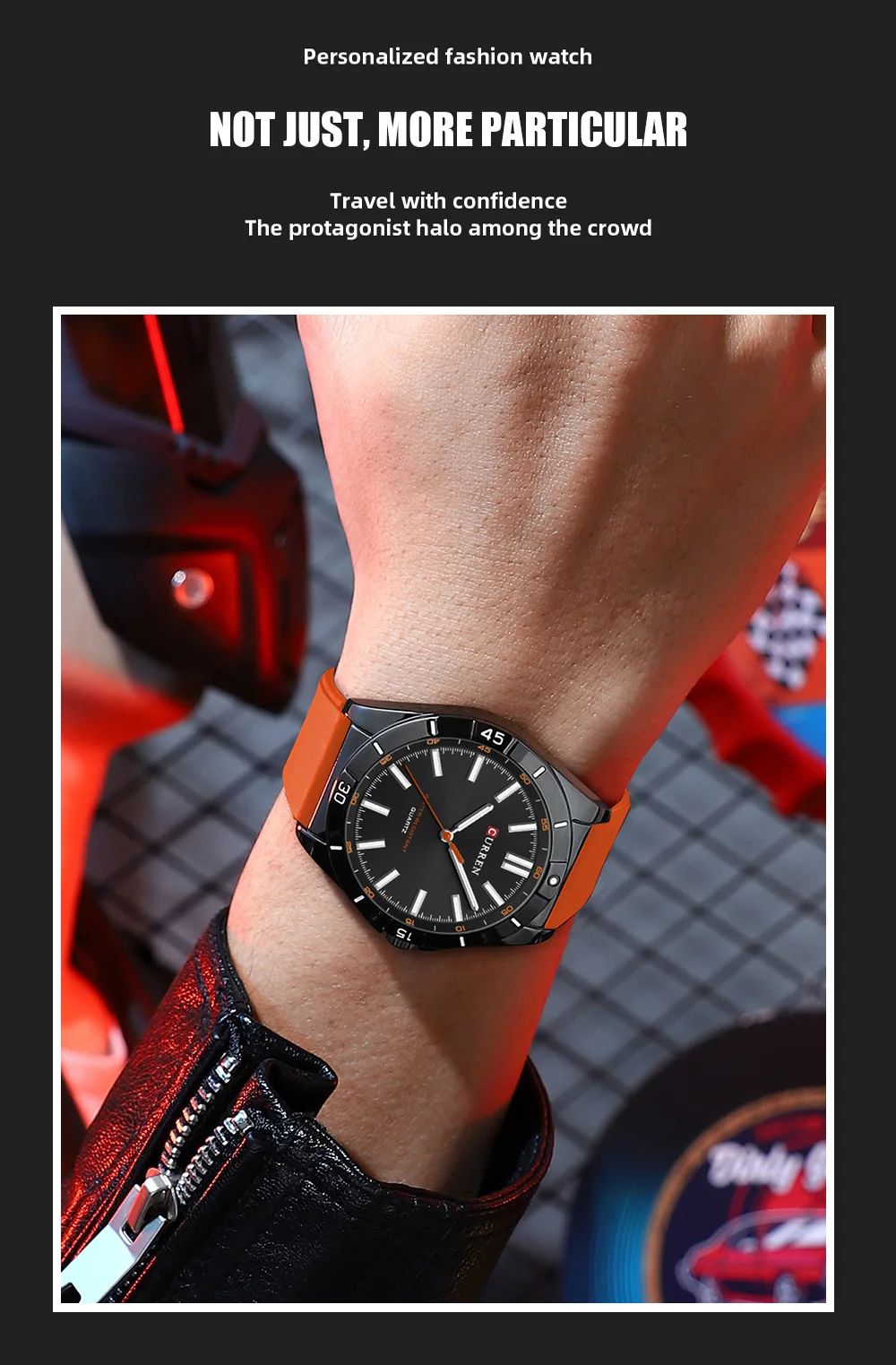 CURREN  8449 Brand Men's Fashion Watches Simple Sport Quartz Wristwatches  Business Casual Male Watch Relogio Masculino