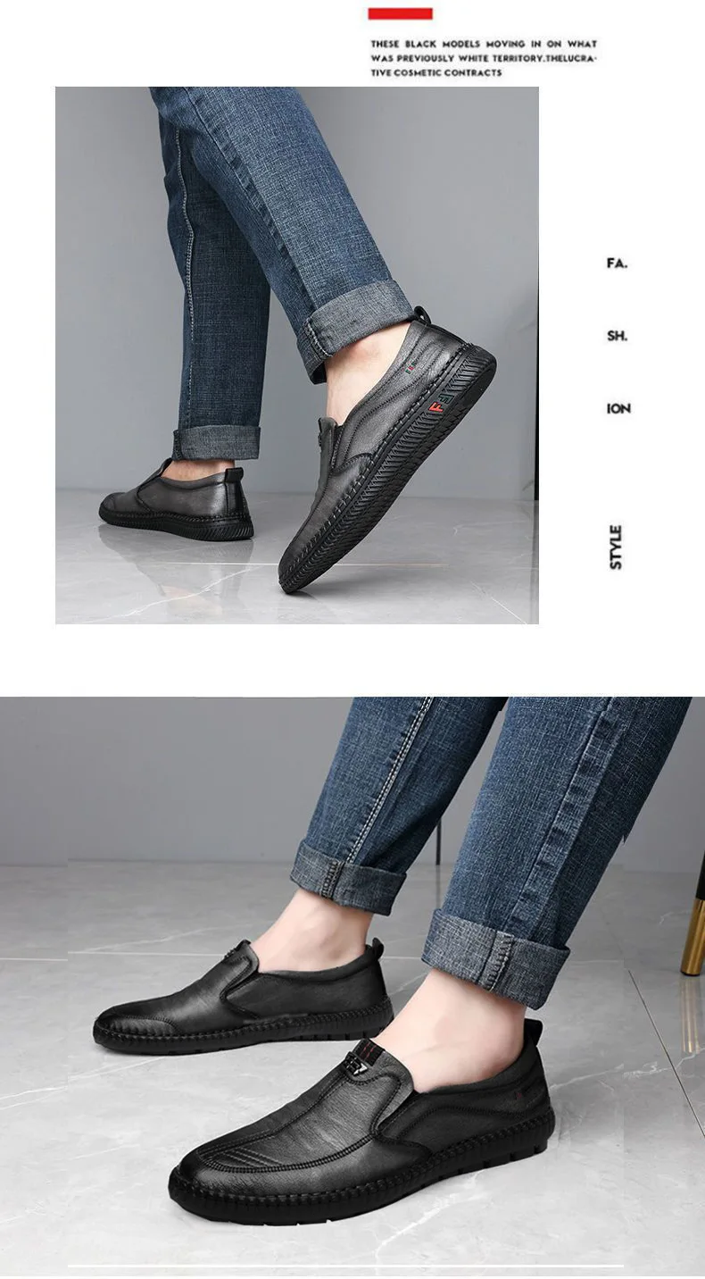 outdoor walking style Durabillity brown black Loafer shoes man outdoor slip on offical shoes for men