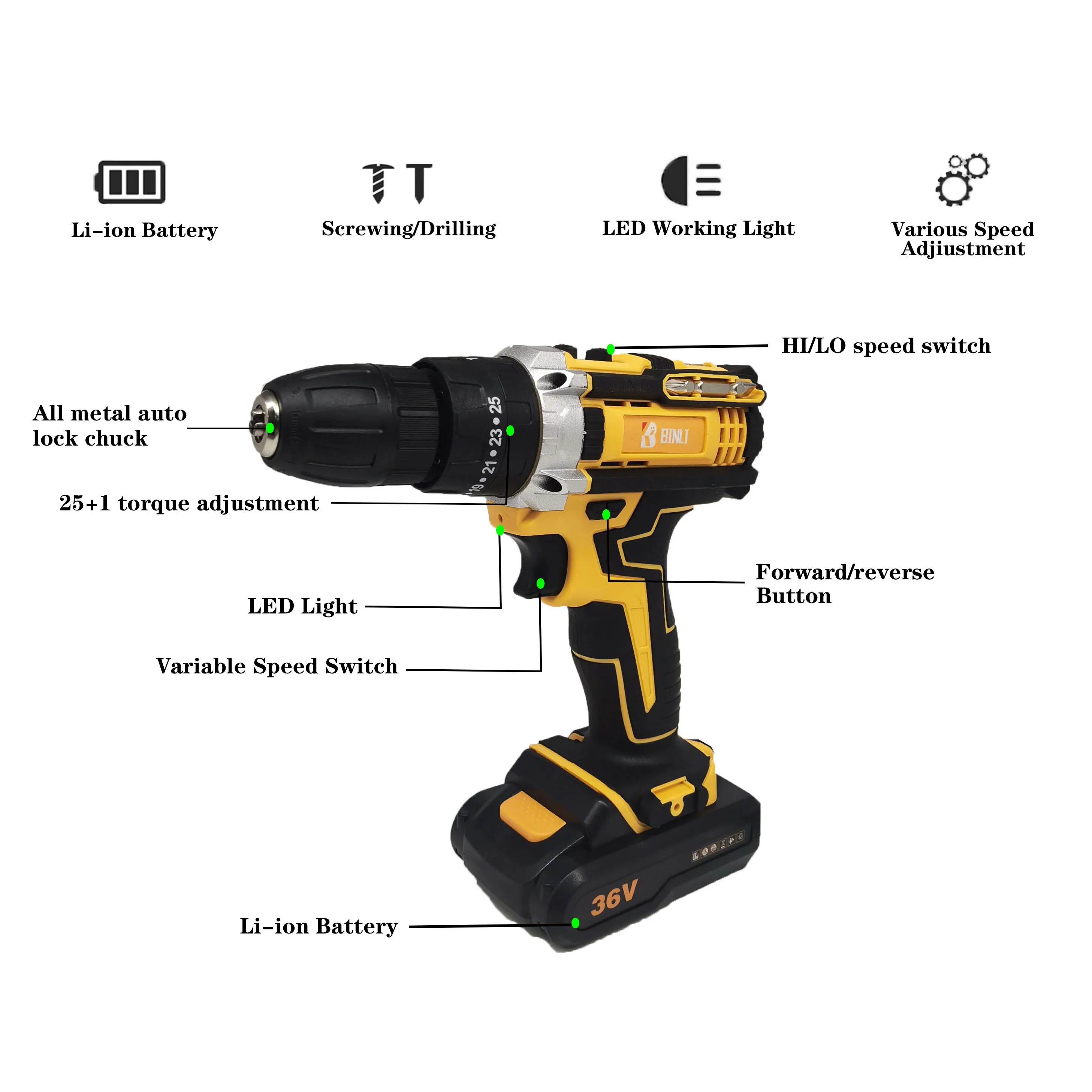 Recargable De La Batería De 24v Destornillador De Impacto De Martillo  Taladro - Buy Taladros,Batería De Taladro,Taladro Herramienta Product on  Alibaba.com