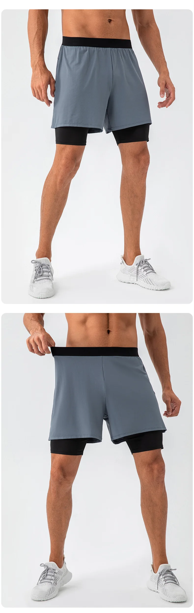 Gym Fiess Apparel Quick Dry Running Active Training Exercise Jogging Cycling Sports Athletic Shorts Men494_voghion.com