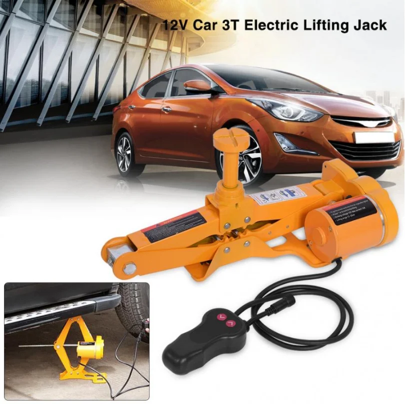 3 тонны, 12 В постоянного тока, автомобильные гидравлические ножницы, переносной ручной грузовик, внедорожник, фургон, гаражное и аварийное оборудование, Автомобильный Электрический домкрат, подъемник