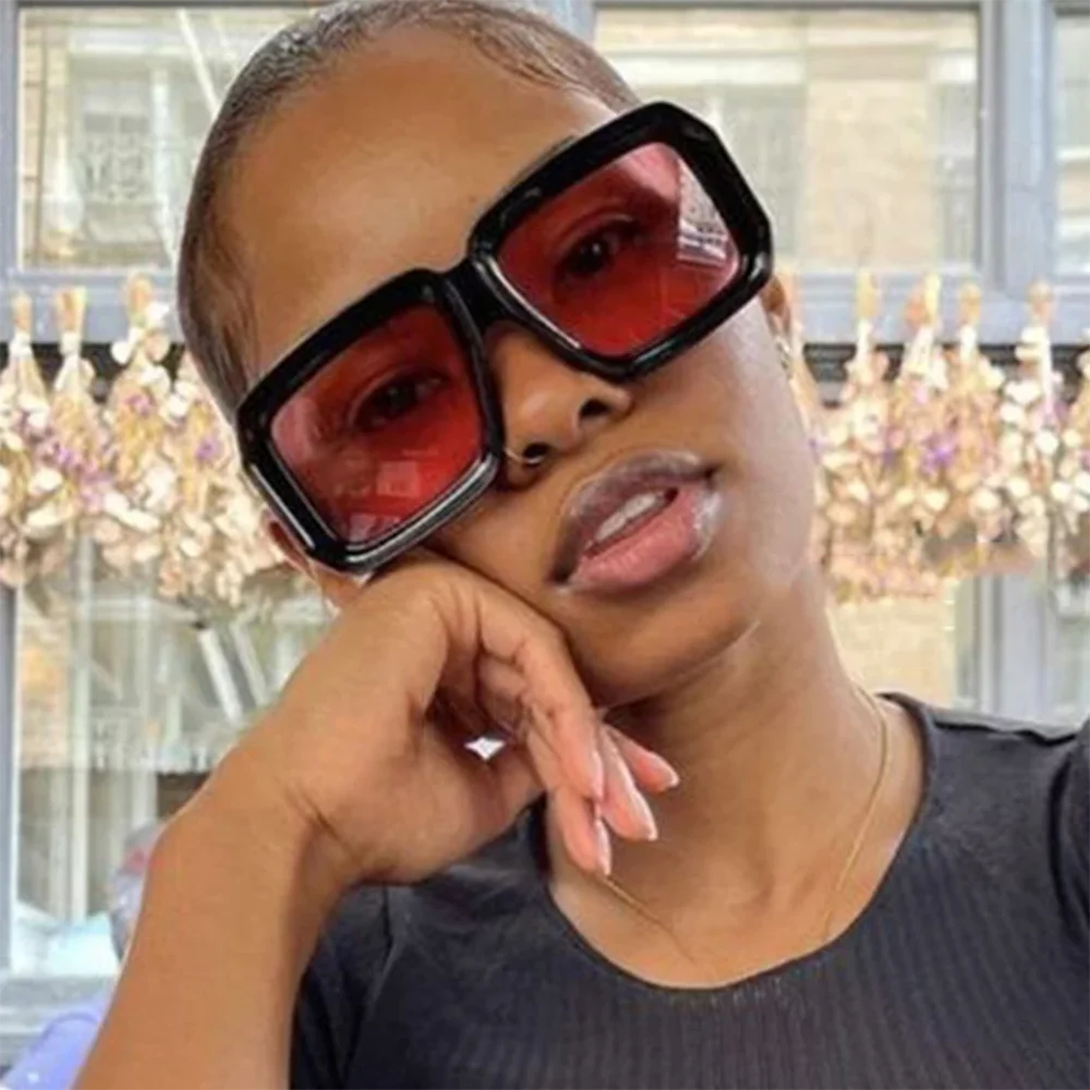 Oversized Pilot Sunglasses Large Square Frame UV Protection Lightweight Amazon.com: GUVIVI Retro Oversized Aviator Sunglasses for  main image 4