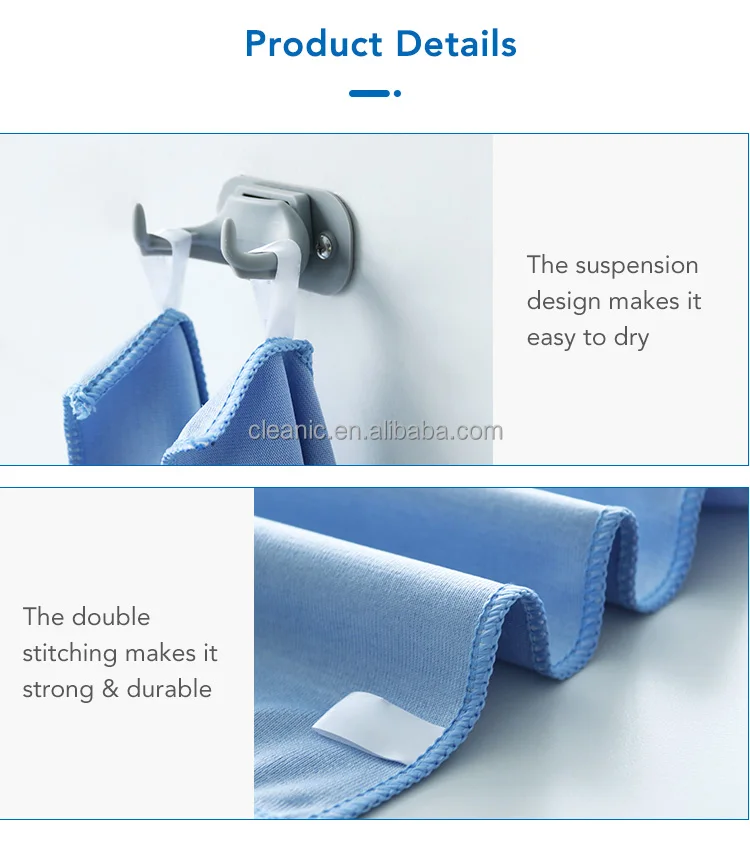 Hospital Office Cleaning Rags Towels Janitorial Supplies Reusable Blue