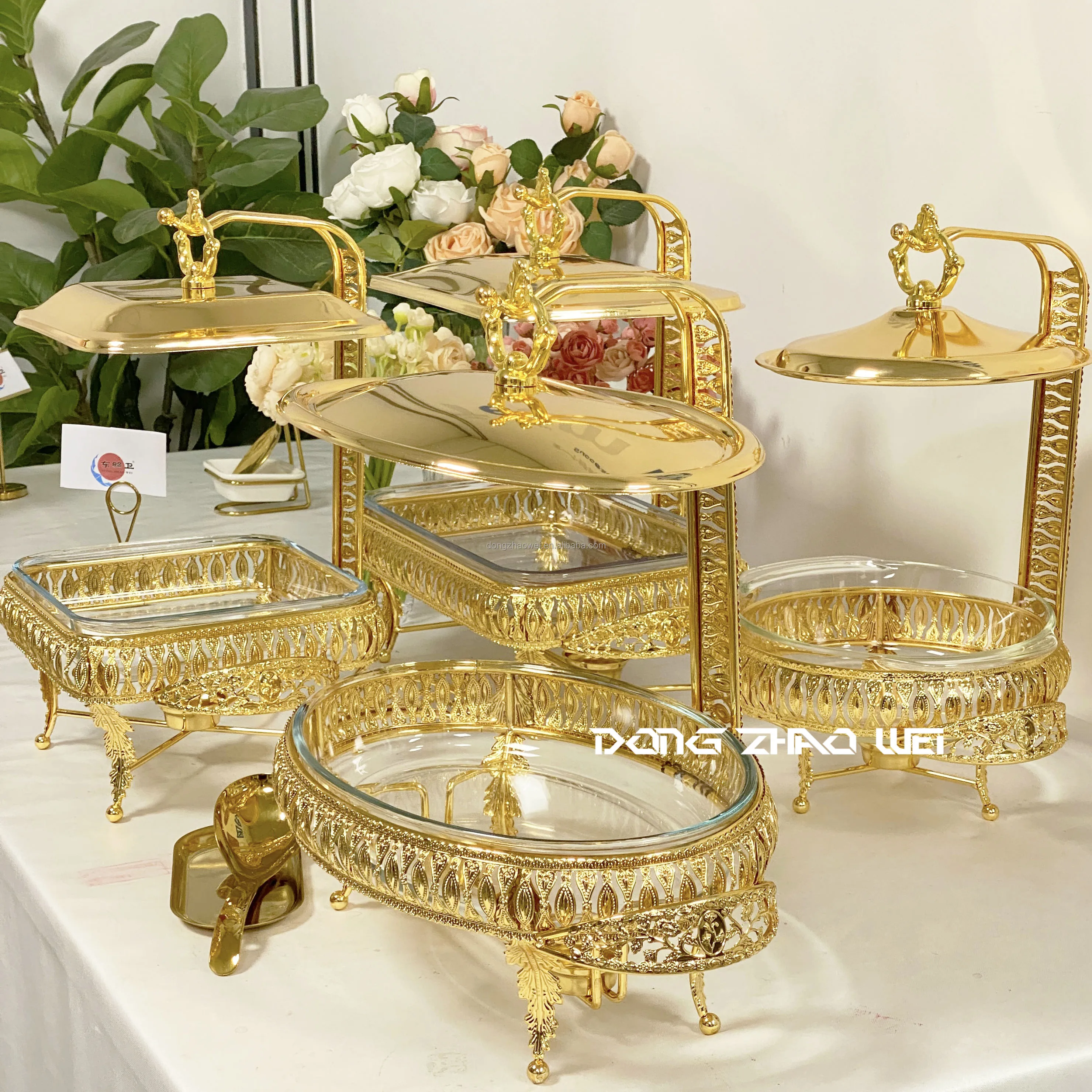 Factory Luxury Chafing Dish Buffet Set Dome Chafing Buffet Dishes Set Stainless Steel Chafing Dish Set Food Warmer