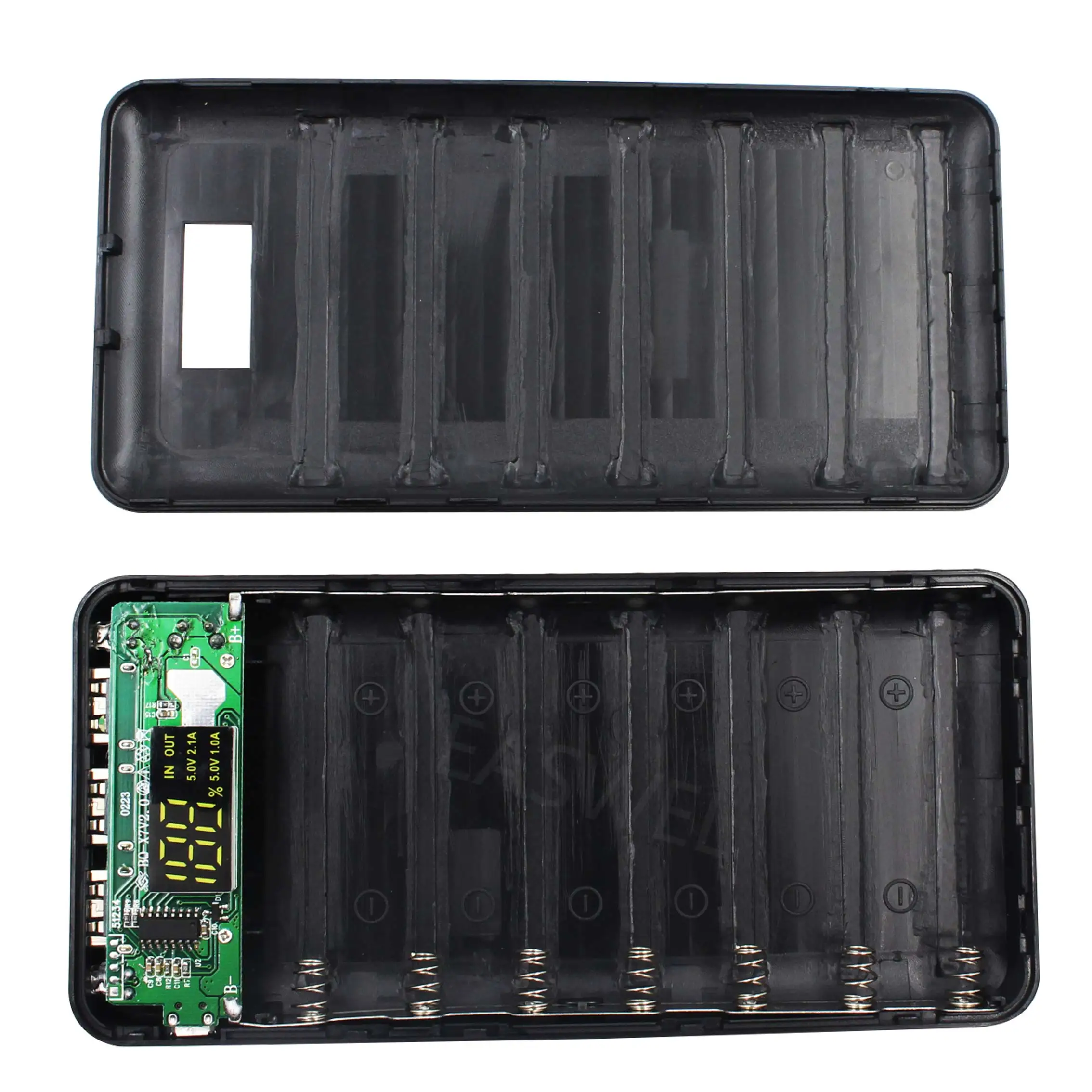 Mobile Power Bank 7S 7 18650 Case DIY Kit Battery Charger Box 5V 2.1A 3 USB LED 