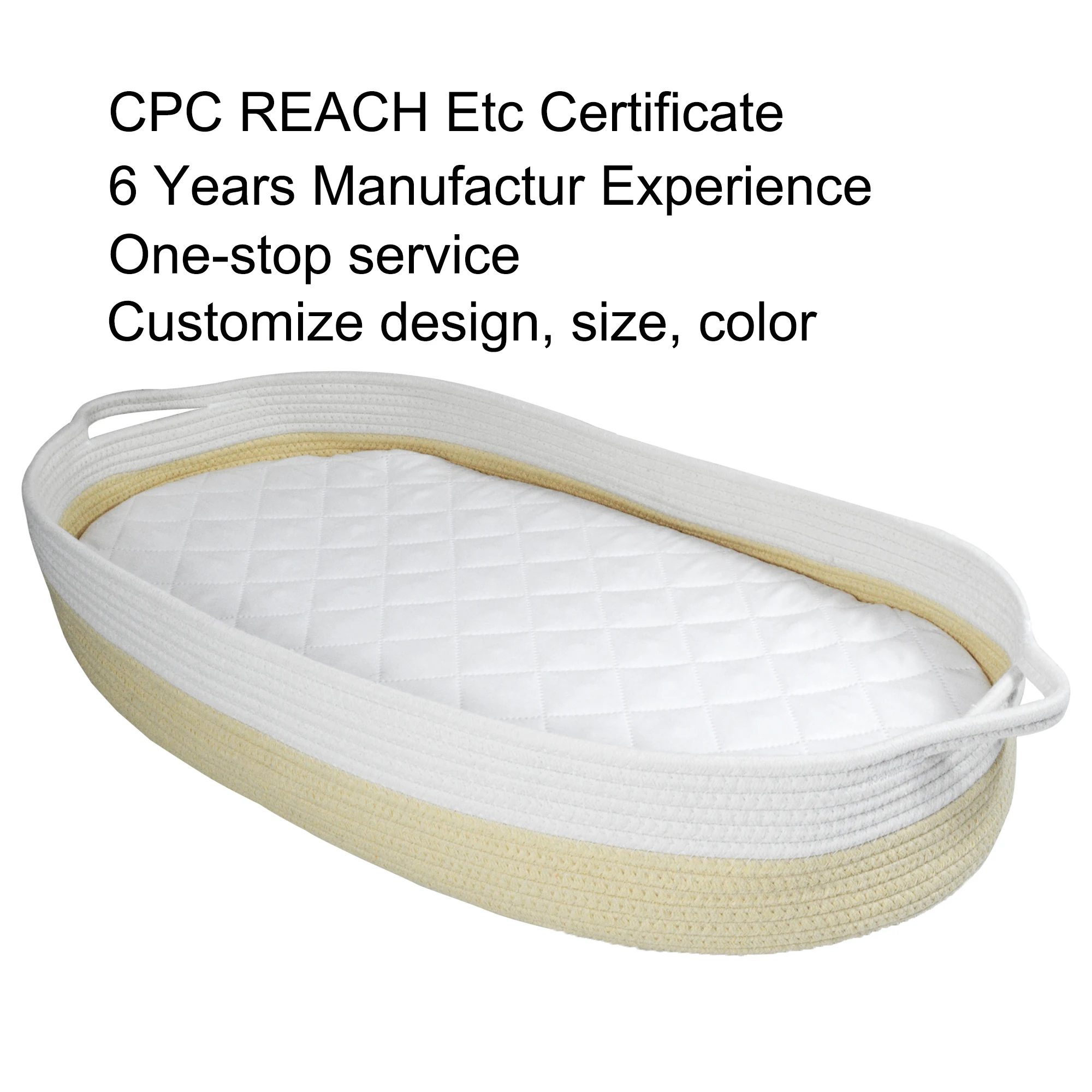 Boho Nursery Premium Diaper Changing Table Set Baby Changing Basket With Thick Foam Pad