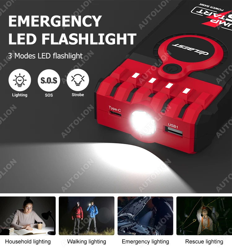 Car Jump Starter 12v Portable Car Charger Multifunction Start Jumper