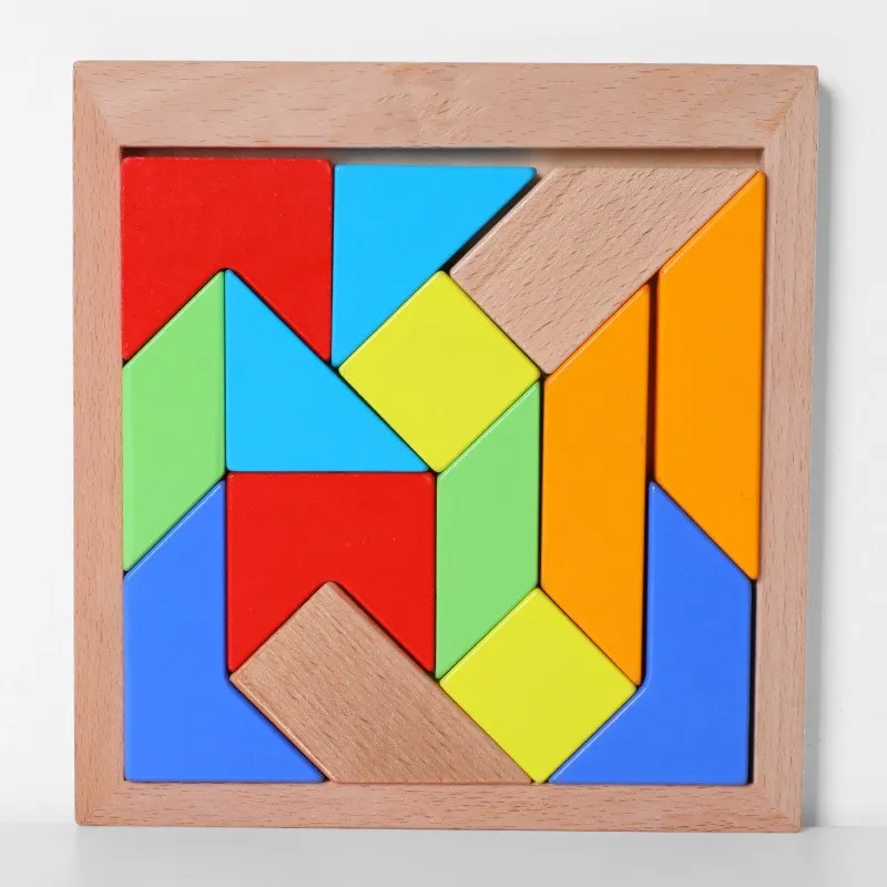 Colorful Tangram Jigsaw EVA Puzzle Baby Kids Development Educational Toy Gift P0 