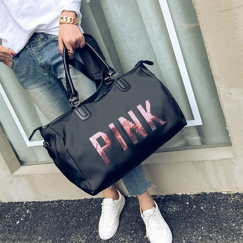 New Wholesale Luxury Sublimation Pink Ladies Women Travel Shoulder Bag ...