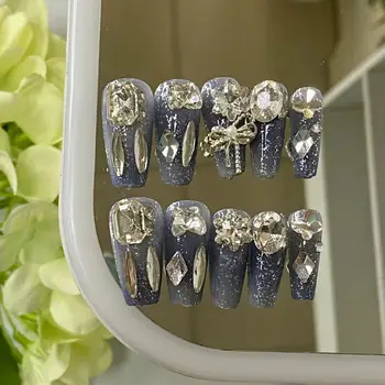 Artificial Nail Tips Supplier Marble Nail Art Design Customized Package False Nails Long Lasting Private Label Press on