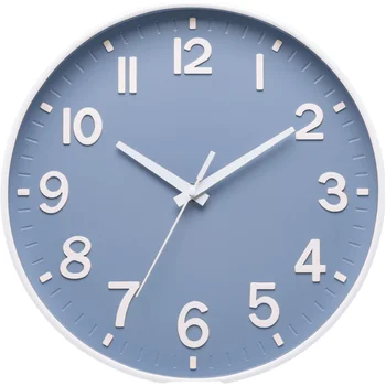 12-Inch Quartz Analog Glass Plastic Wall Clock Stylish Classic Nordic Luxury Silent Needle Single Face Modern Home Decor for