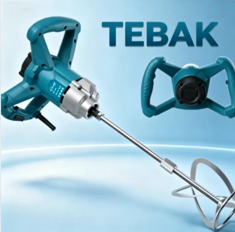 TEBAK Steering Mixer Fast Stirring Handheld Profession Automatic Electric Mixer Variable Speed Industrial Paint Cement Agitator