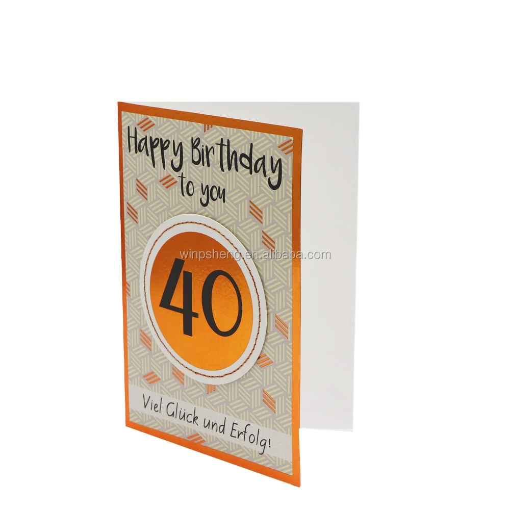 オフセット印刷40歳の誕生日おめでとうグリーティングカードとステッチ Buy ハッピーバースデーカード 40 歳の誕生日カード ハッピーバースデー手作りグリーティングカード Product On Alibaba Com
