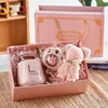 Pink-towel bear hand warmer