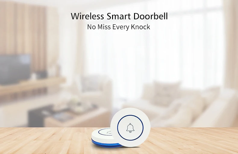 Home Round Wireless Receiver Transmitter 433mhz Wireless Doorbell