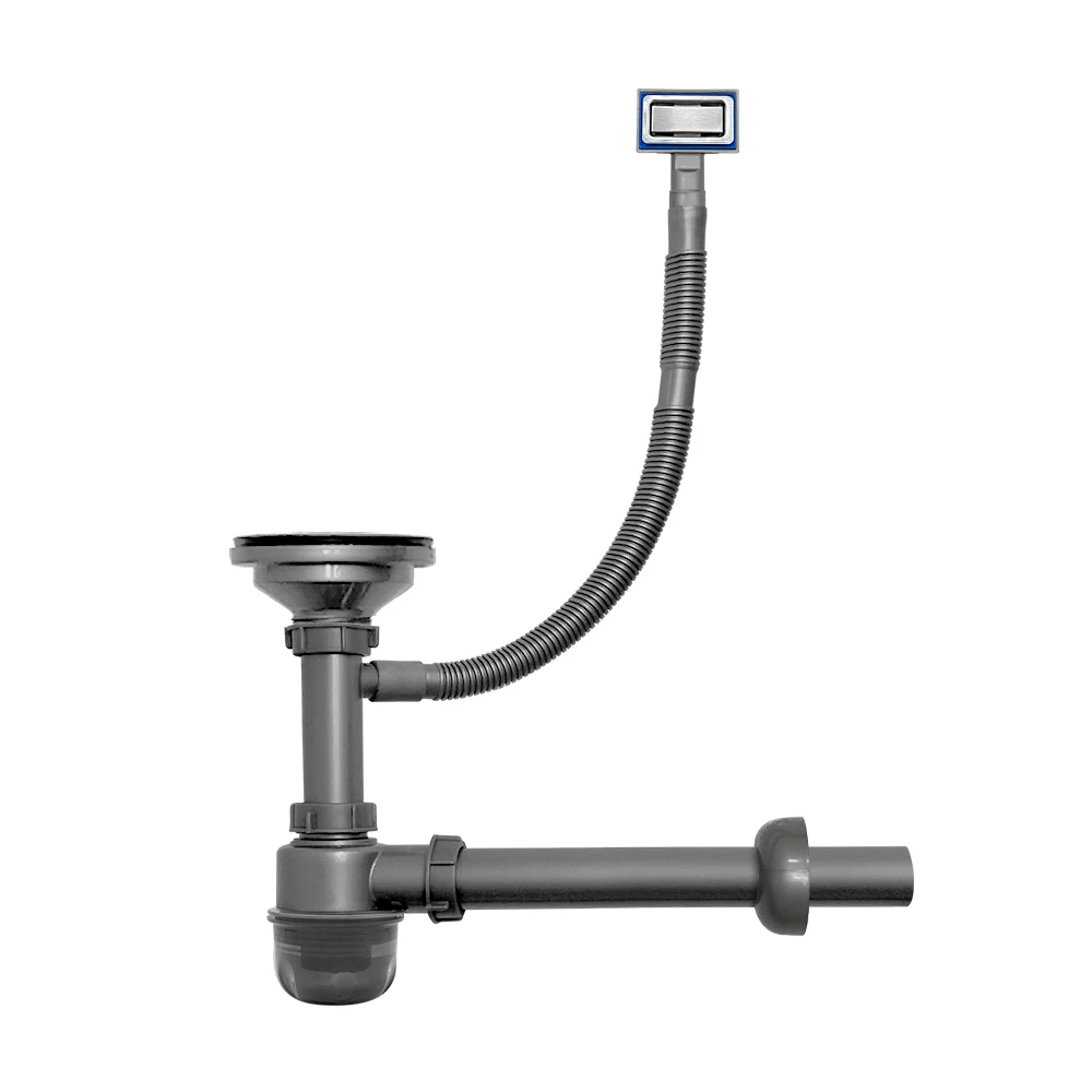 EN274/cUPC Certified Modern Design Kitchen Sink Drain Basket Strainer Tubular Swivel Sink Trap for Water Seal Waste Management