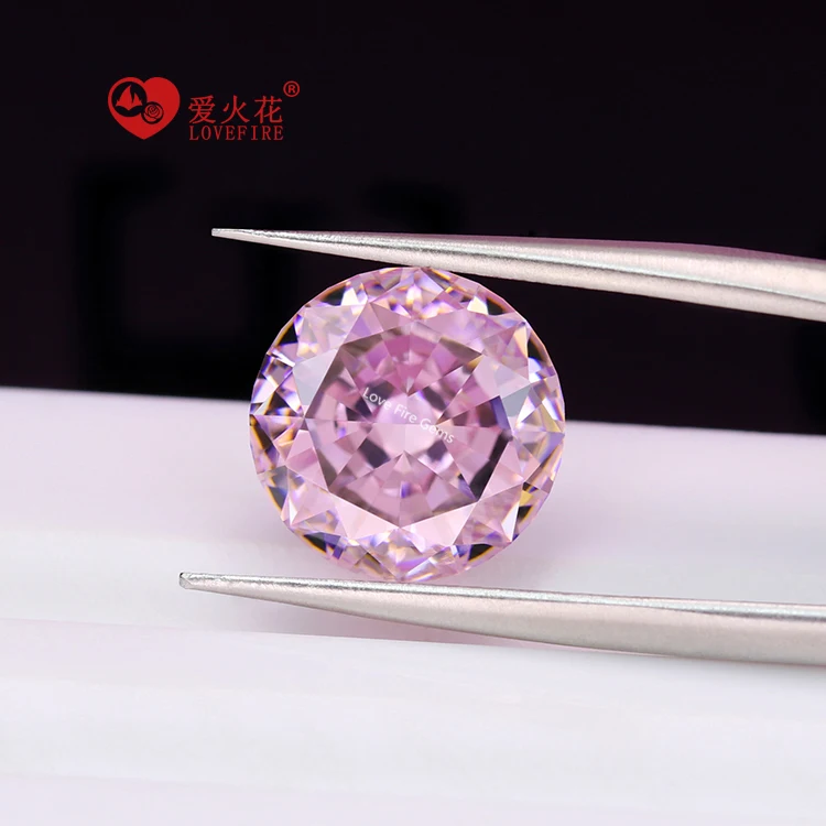 4K Synthetic Loose Gemstone Light Pink Cubic Zirconia