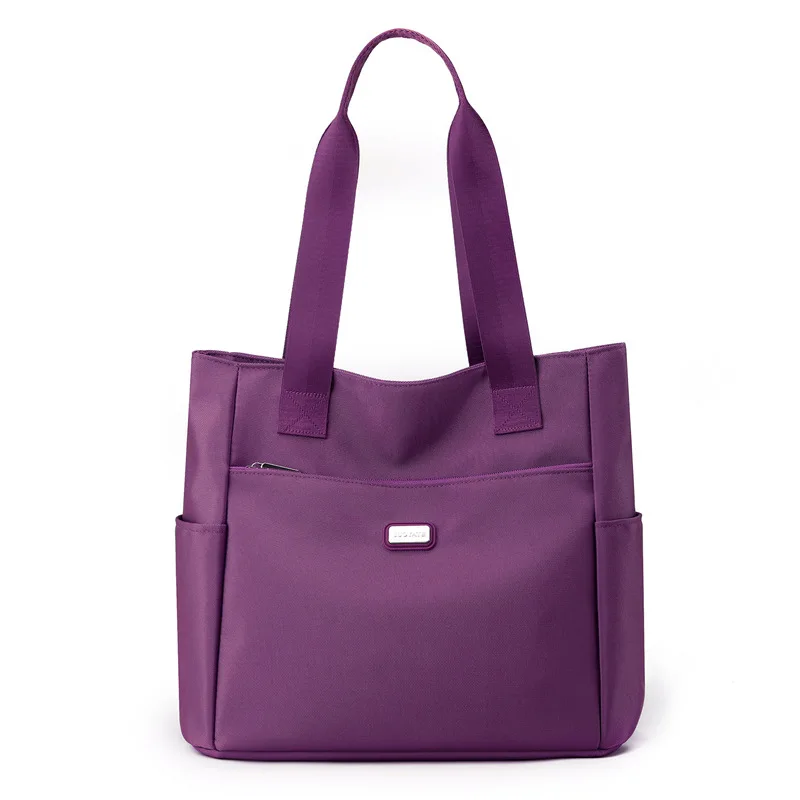 LHMTQVK Women's Corduroy Tote Bag - Large Shoulder Purse For Office, School, Travel (Purple Gray)