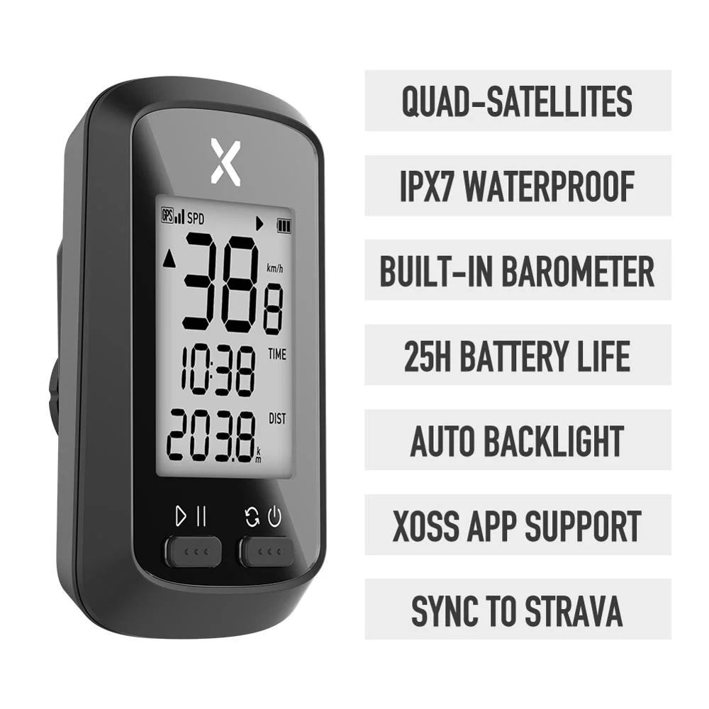 Одометр велосипедный Xoss G +, беспроводной GPS-трекер с ЖК-дисплеем, цифровой спидометр «кошачий глаз», для горных велосипедов