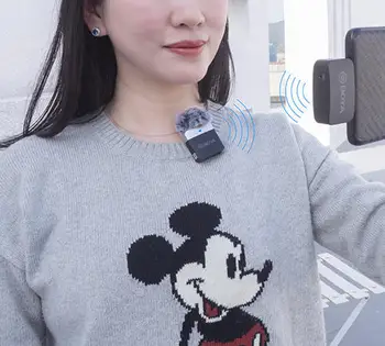 BOYA BY-M1V Wireless Lavalier Microphone ANC Active Noise Cancellation 2.4Ghz Smartphone Camera Laptop Camera Mic detail image