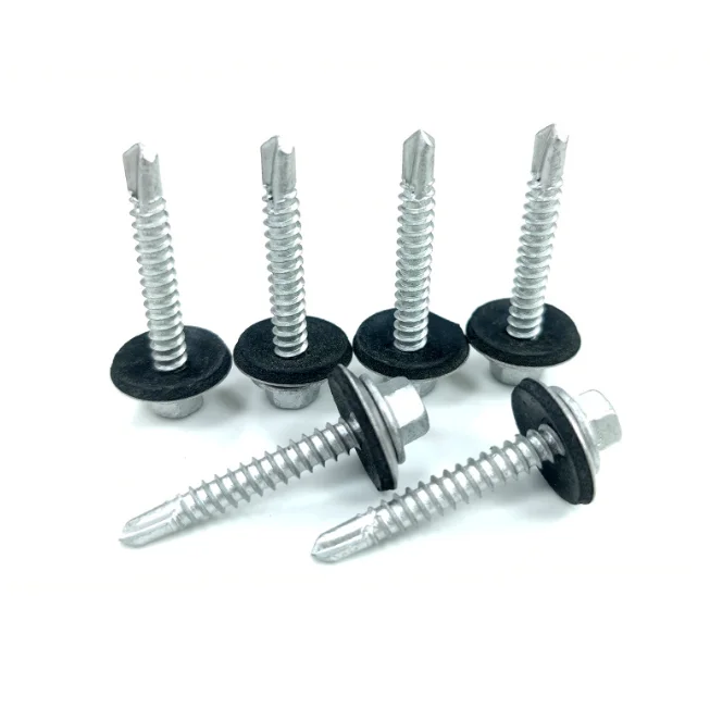 Colorful Hex Flange Truss Head Washer Head Drywall Self Screw Drilling Screw with Tip