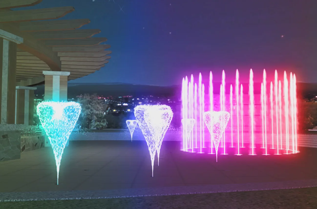 Hot Sale Water Fountain Outdoor Waterfall Water Fountain Dmx Controller