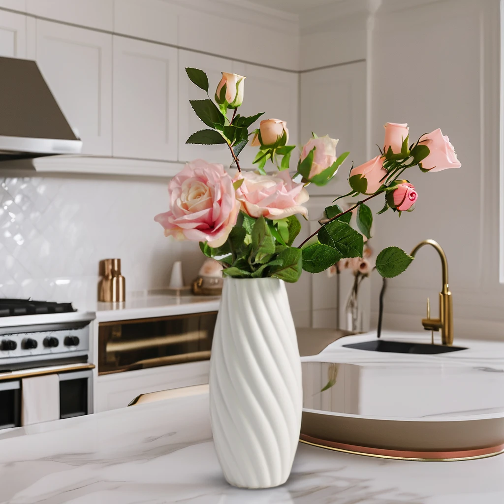 Nordic Vase Decor Items Decorative Ceramic White Table Flower Vases Vases for Living Room