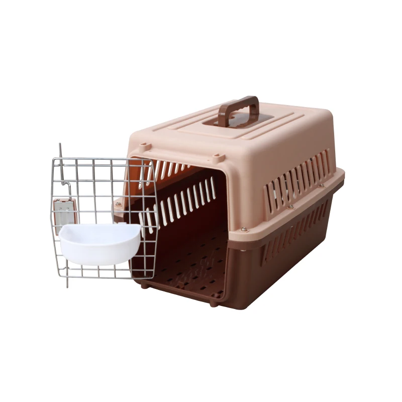 High Quality Ventilation Airlines Approved Plastic Cat Dog Carrier Travel Trolley Outdoor Cage Pet Air Shipping Box - Buy Cat Carrier Carton Box,Pet